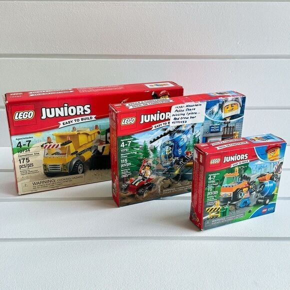 Lego City Juniors Demolition Site 10734 Mountain Police Chase 10751 Rpad Repair - Picture 1 of 8